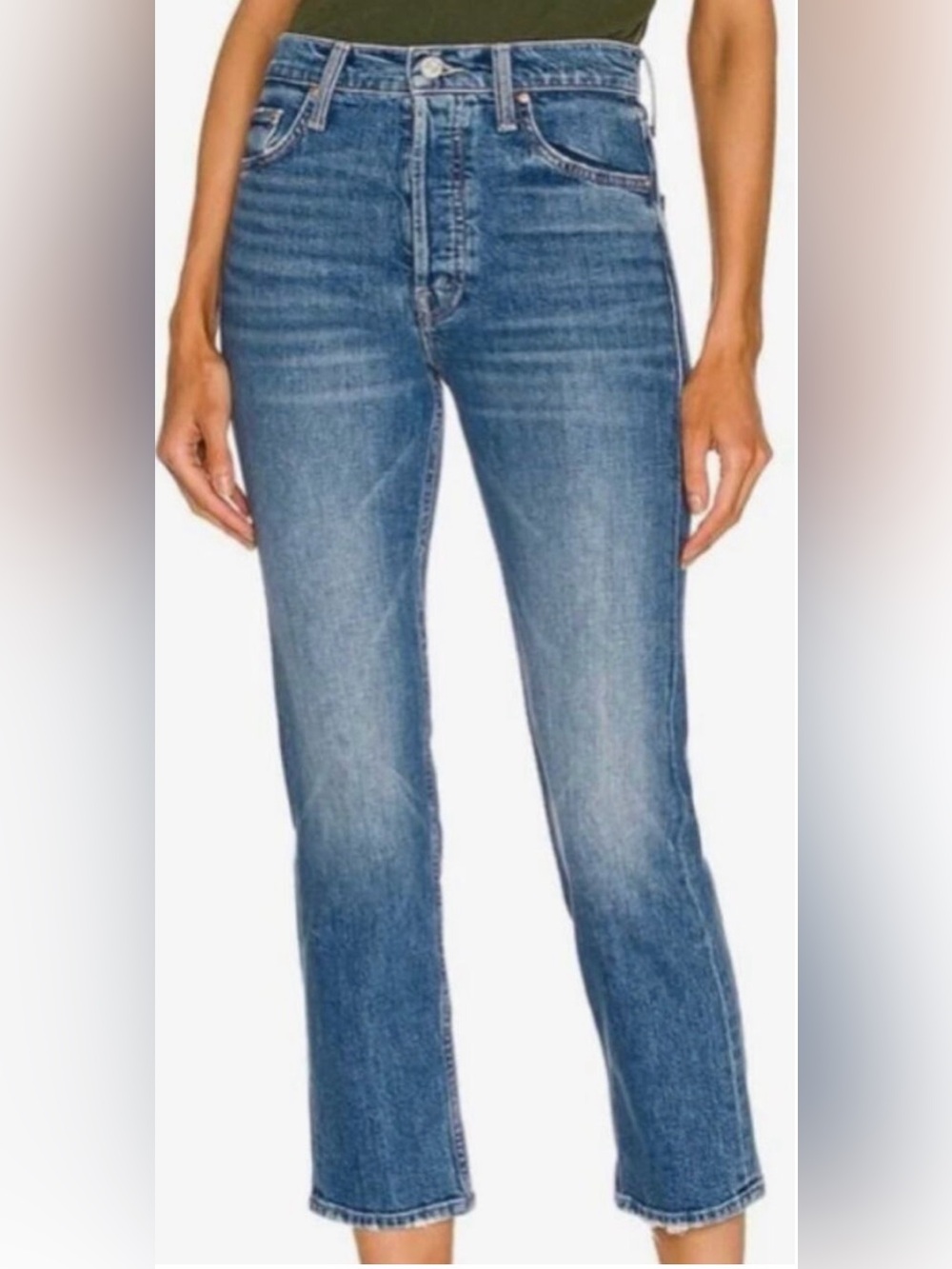Mother Jeans The Tomcat Mid Rise Slim Straight Ankle Running with Scissors 28